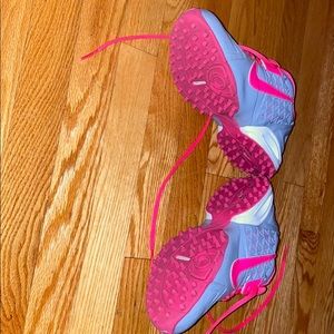 Nike Hot Pink & Gray Lacrosse Cleats Women's Shoes